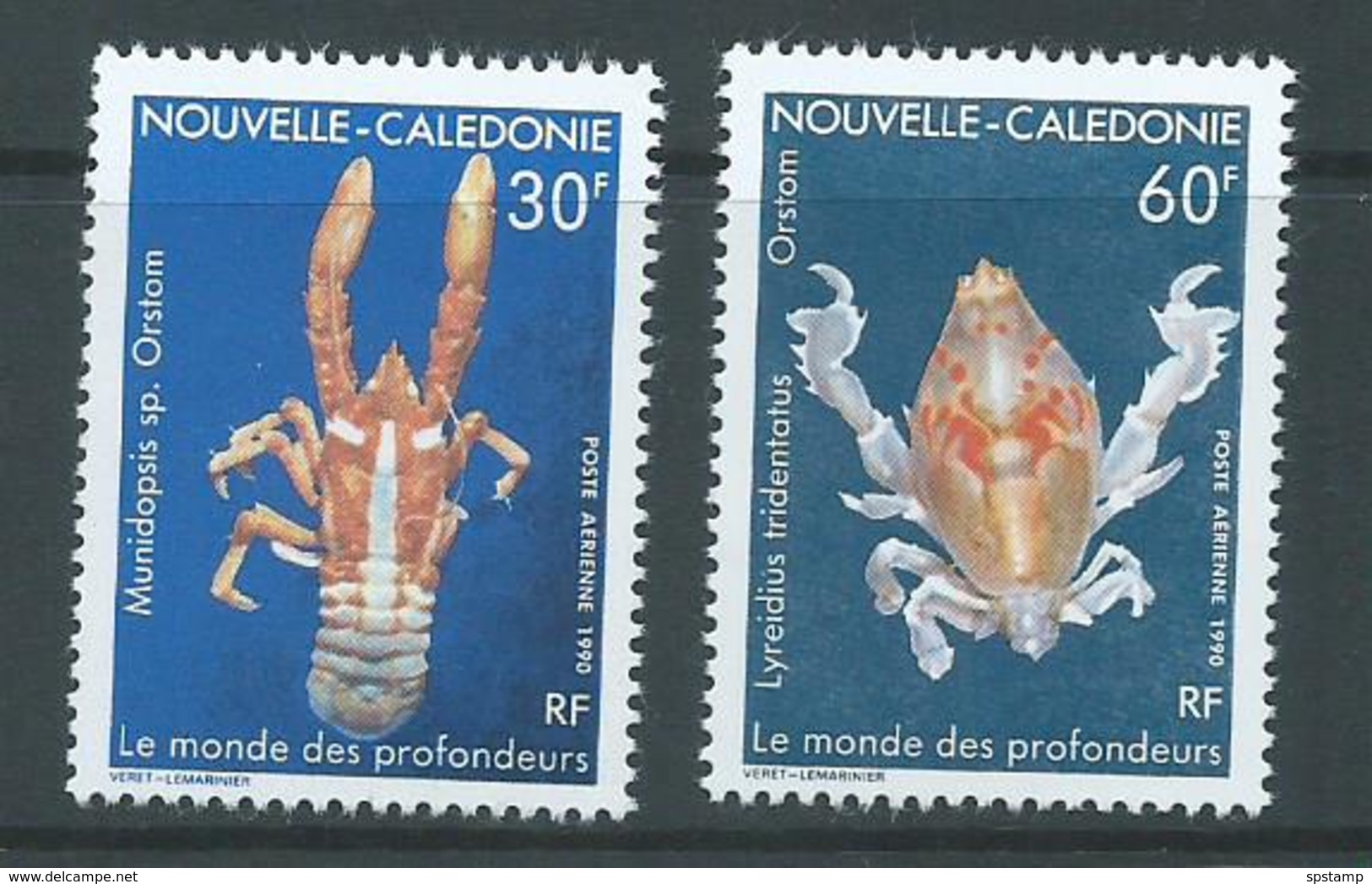 New Caledonia 1990 Crustaceans Set 2 MNH - Unused Stamps