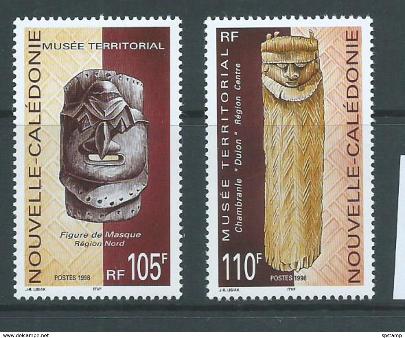 New Caledonia 1998 Museum Artefacts Set 2 MNH - Unused Stamps