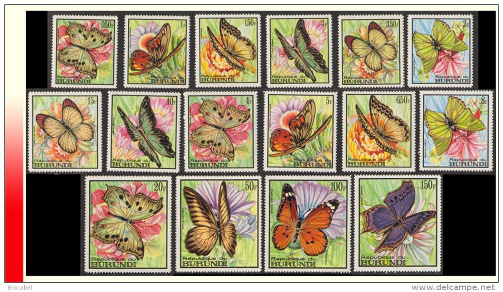 Burundi 0274/89**  Papillons  MNH - Unused Stamps