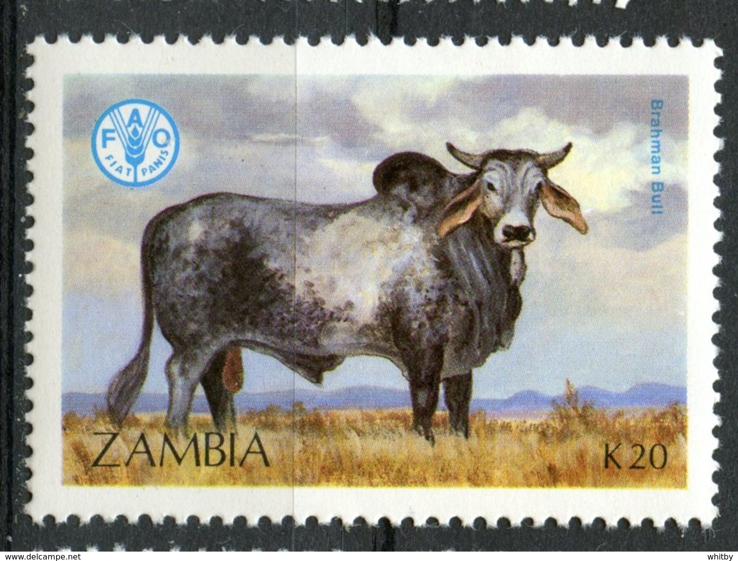 Zambia 1987 K20  Bull Issue #421 - Zambia (1965-...)