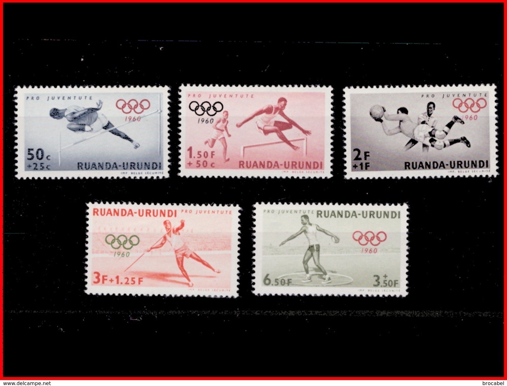 Ruanda 0219/23**  Jeux Olympiques De Rome MNH - Neufs