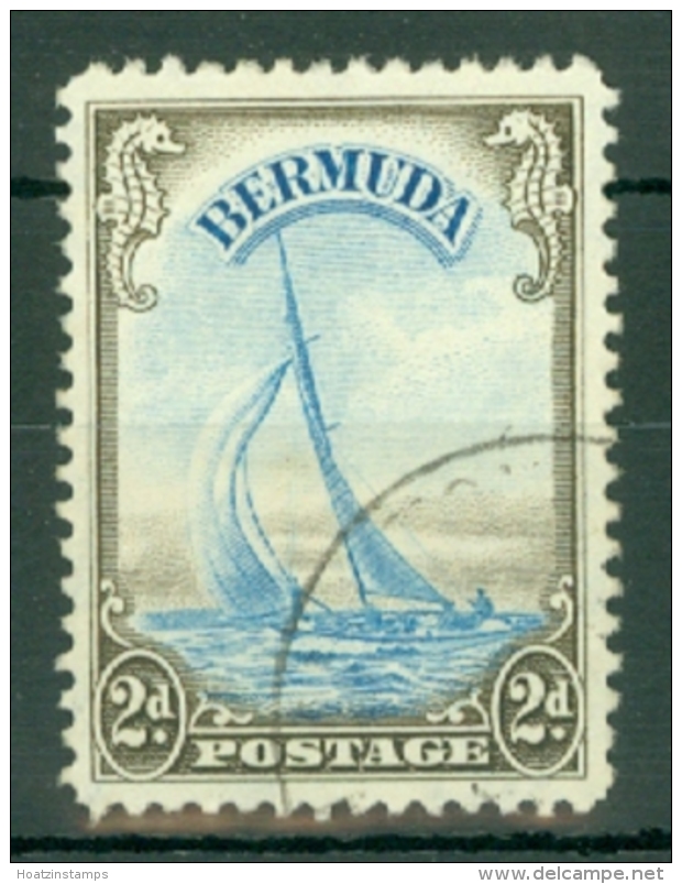 Bermuda: 1938/52   KGVI - Pictorial    SG112    2d    Light Blue &amp; Sepia-black   Used - Bermuda