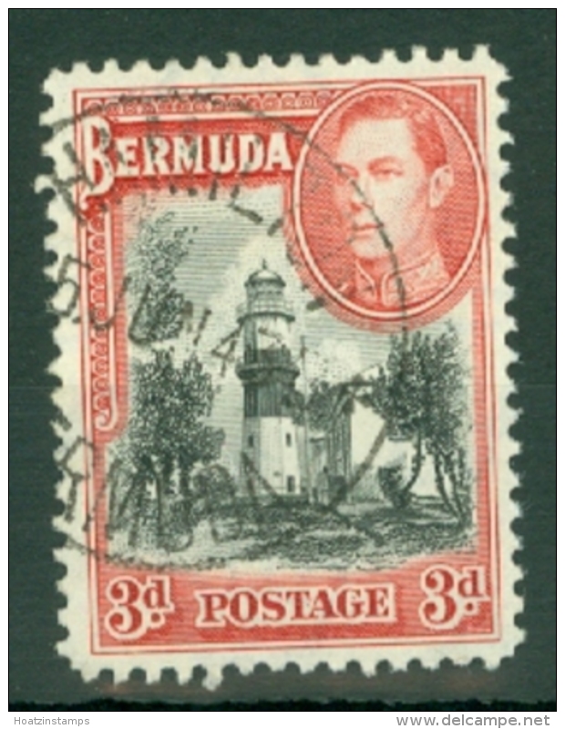 Bermuda: 1938/52   KGVI - Pictorial    SG114    3d   Black &amp; Rose-red   Used - Bermuda