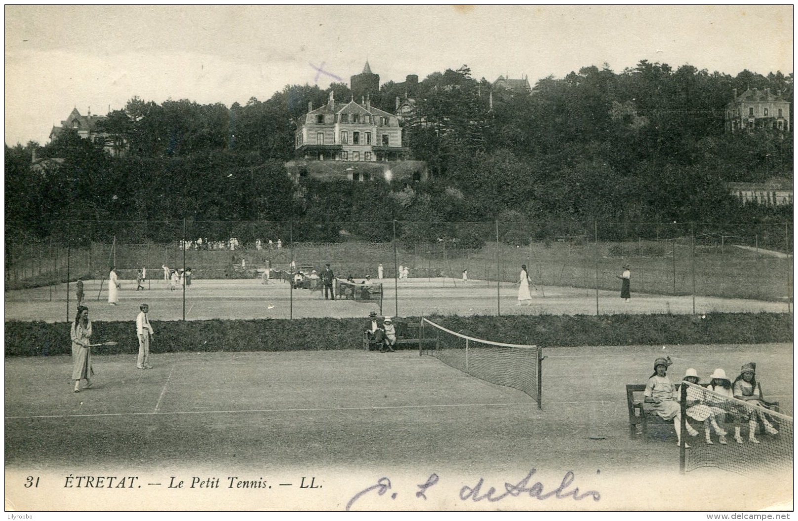 FRANCE -  Etretat - Le Petit Tennis By LL.   1918 - Army Field Post &amp; Censor Imprints - Etretat