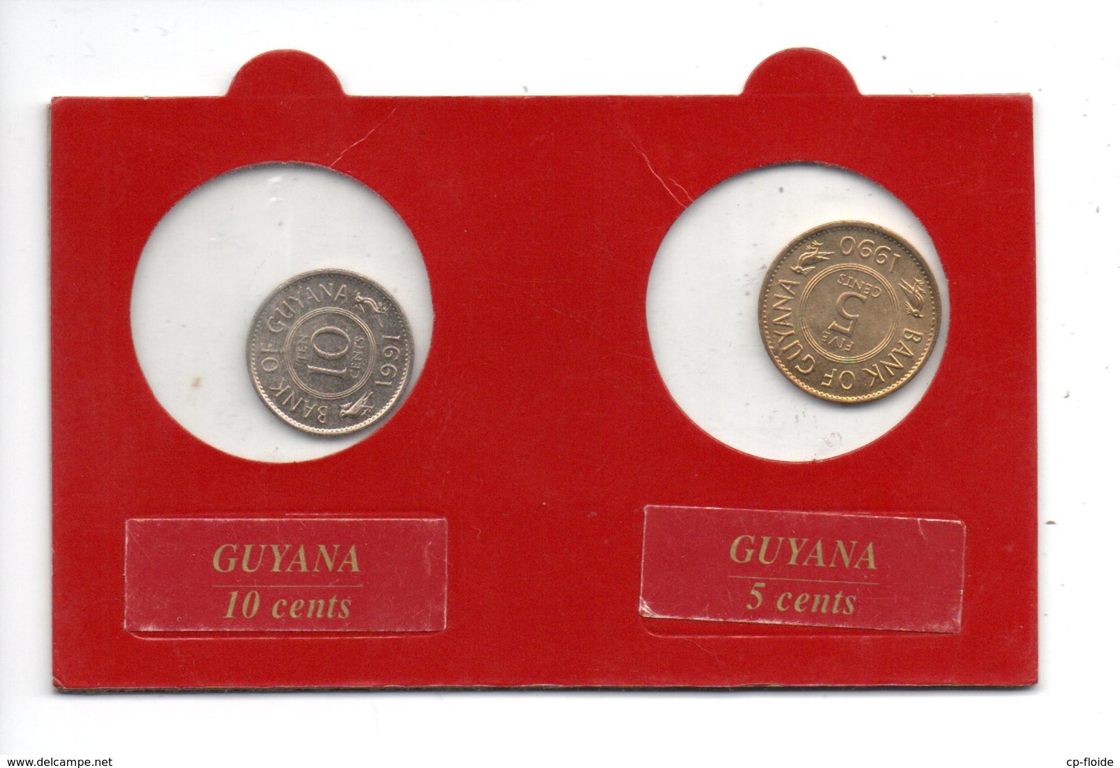 GUYANA . 10 CENTS 1991 & 5 CENTS 1990 - Réf. N°3B - - Guyana