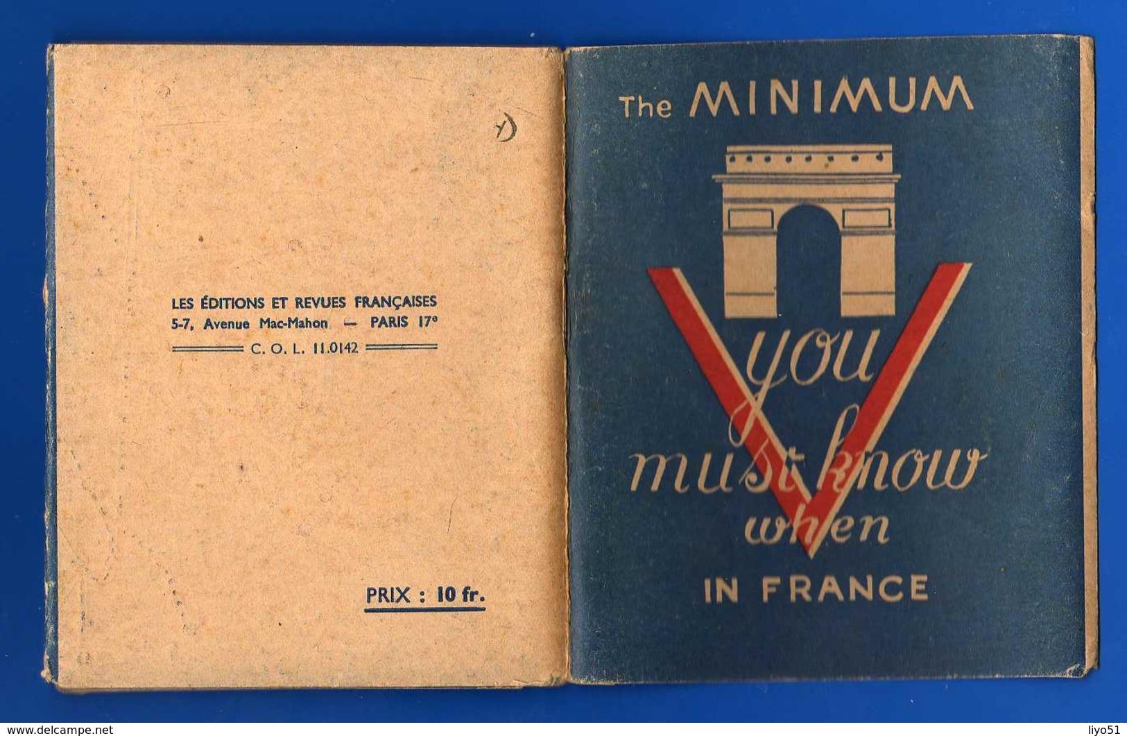 Paris Revue Traduction Français Anglais Un Minimum De Conversation Franco Anglaise ( 13 X 11 Cm ) 1944  12 Illustrations - Tourism