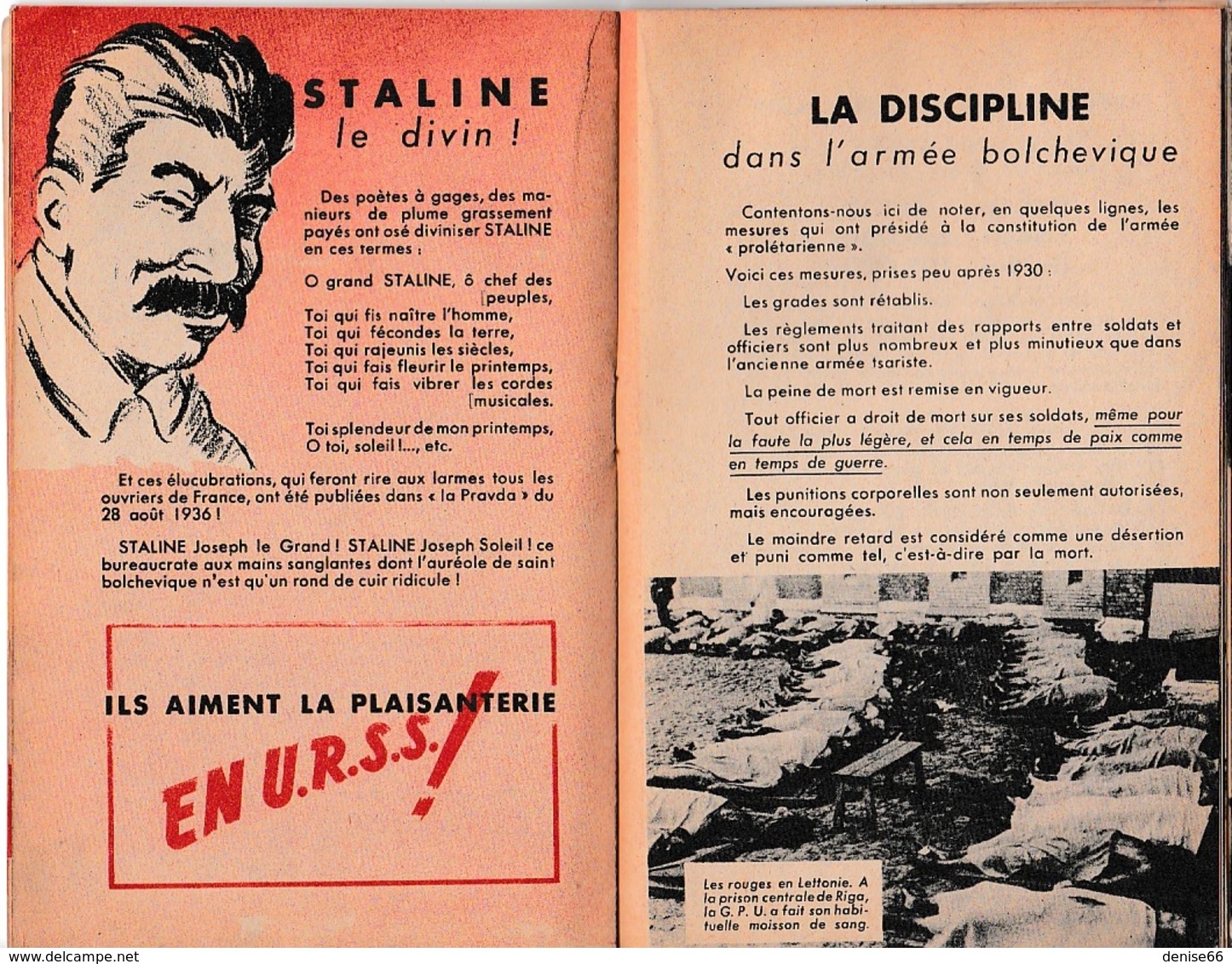 OUVRIER DE CHEZ NOUS : REGARDE LIS JUGE ! - Plaquette Anti-bolchevique - 3 Scans - - Documenti Storici