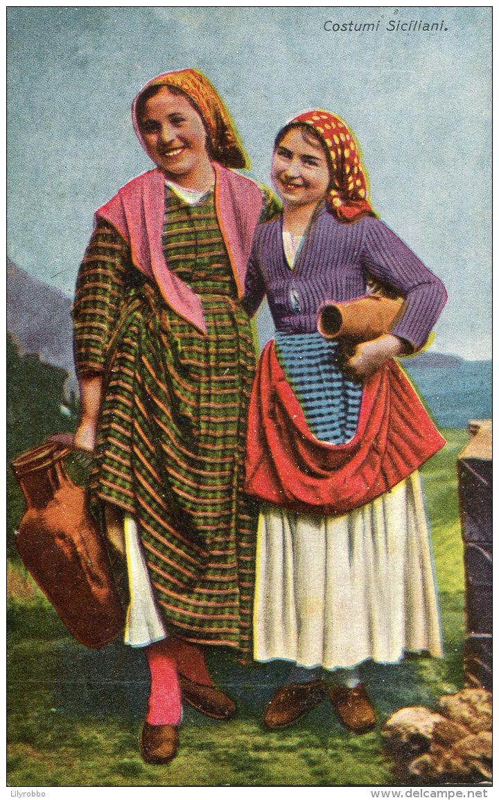 ITALY - Costumi Siciliani - VG Ethenic Young Women - Europe