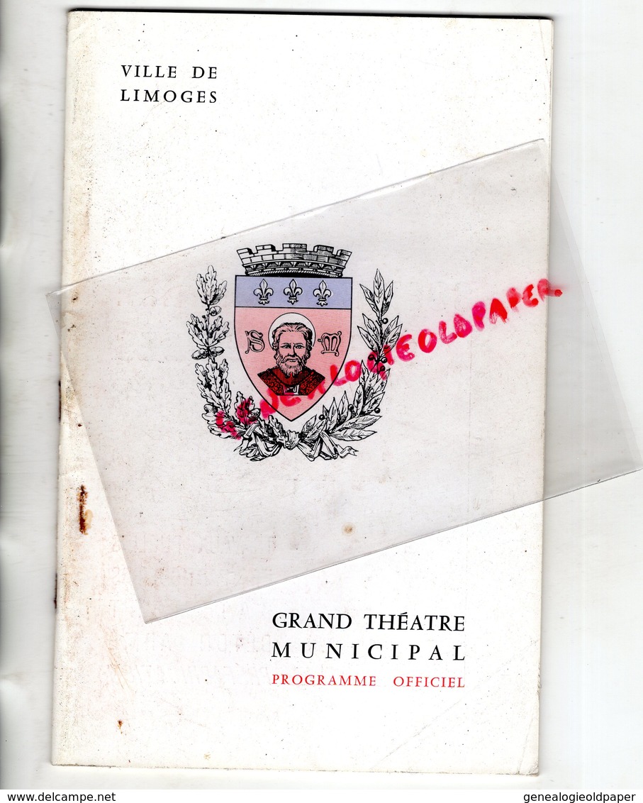 87-LIMOGES-PROGRAMME THEATRE 66-67- BOCCACE-FRANZ DE SUPPE-GEORGES VEYRAL-PANTINI-EVA DELCANTE-REY-VIDAL-BOURDON-LAMOUR - Programas