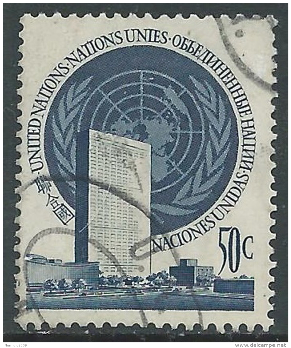 1951 NAZIONI UNITE NEW YORK USATO SOGGETTI DIVERSI 50 CENT - Z12-7 - Usati