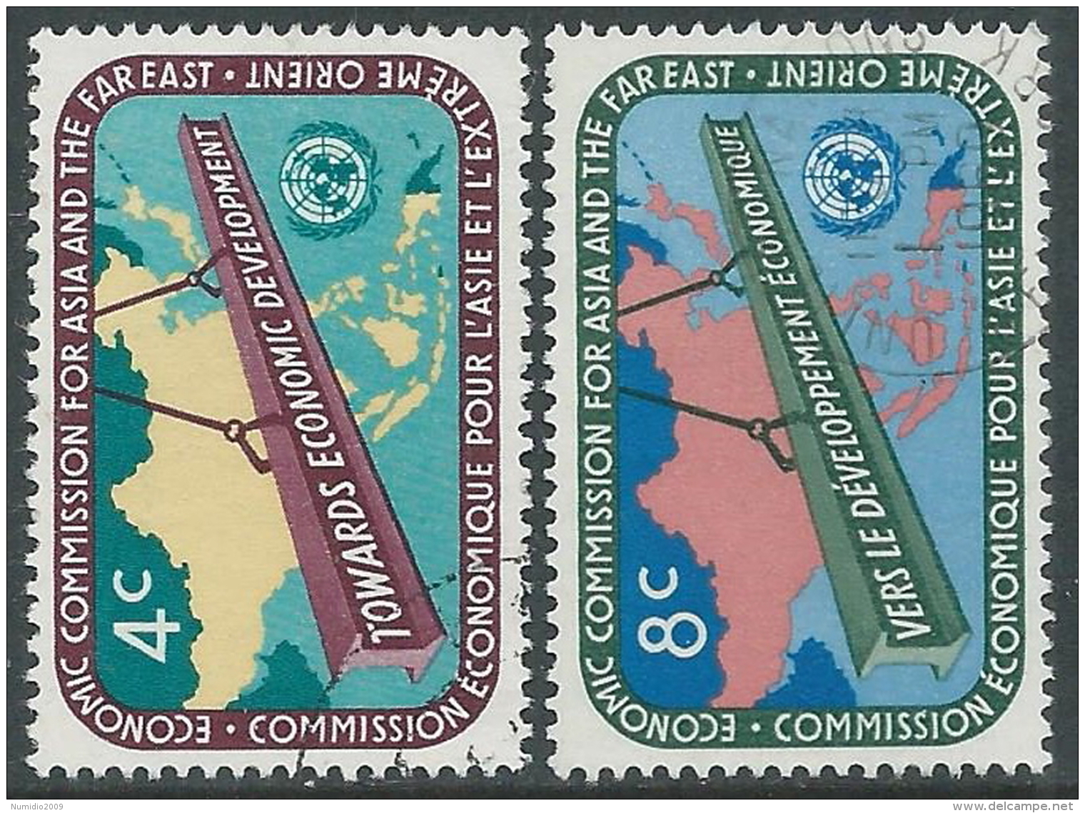 1960 NAZIONI UNITE NEW YORK USATO COMMISSIONE ECONOMICA ASIA E ORIENTE - Z18-6 - Oblitérés