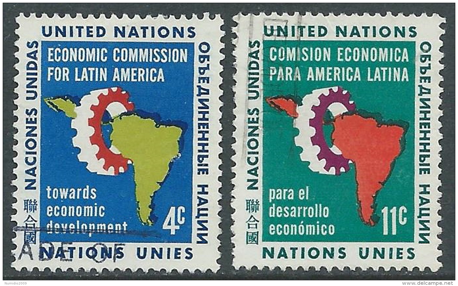 1961 NAZIONI UNITE NEW YORK USATO COMMISSIONE ECONOMICA AMERICA LATINA - Z18-6 - Gebruikt