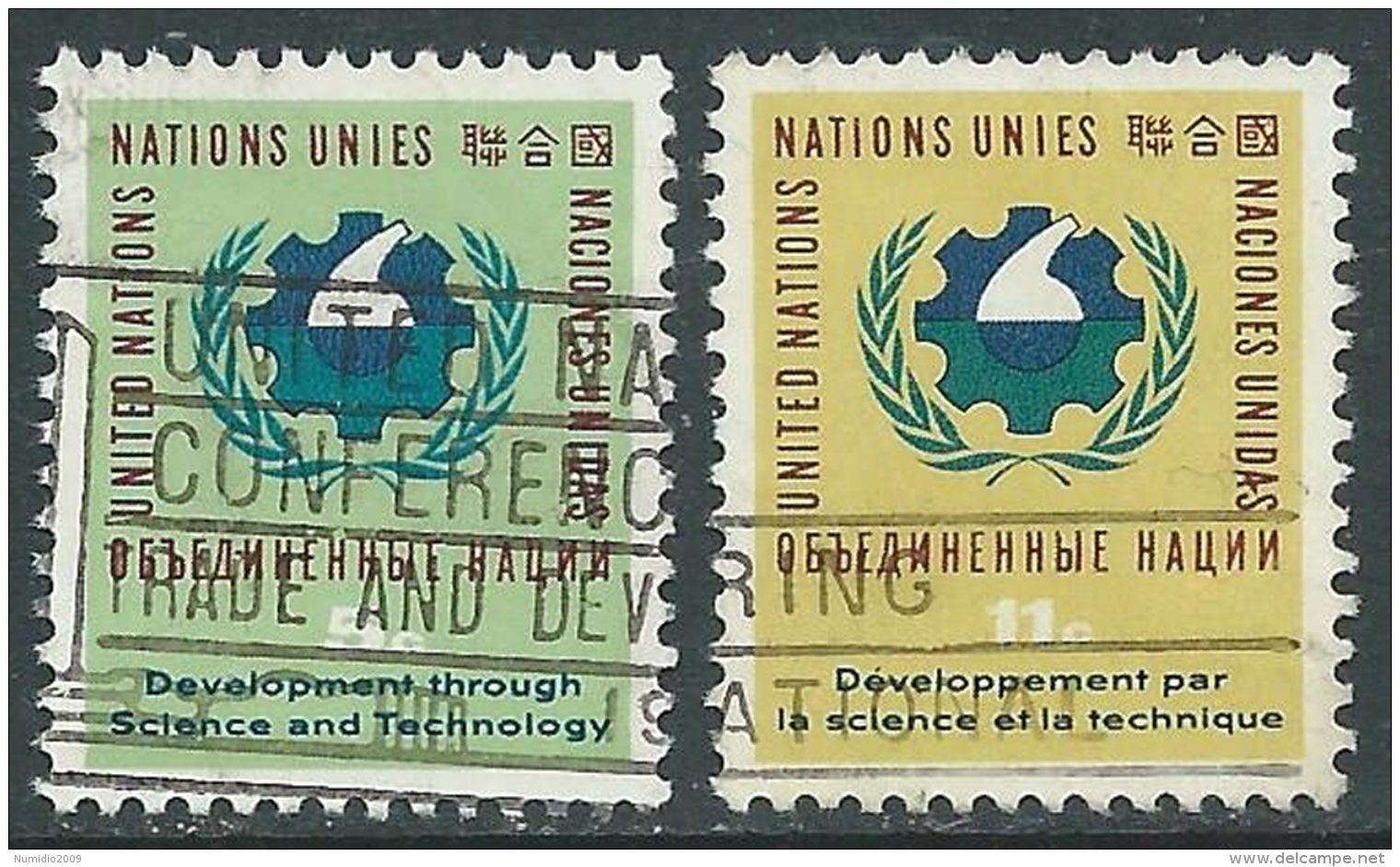 1963 NAZIONI UNITE NEW YORK USATO SVILUPPO SCIENZA E TECNICA - Z18-8 - Used Stamps