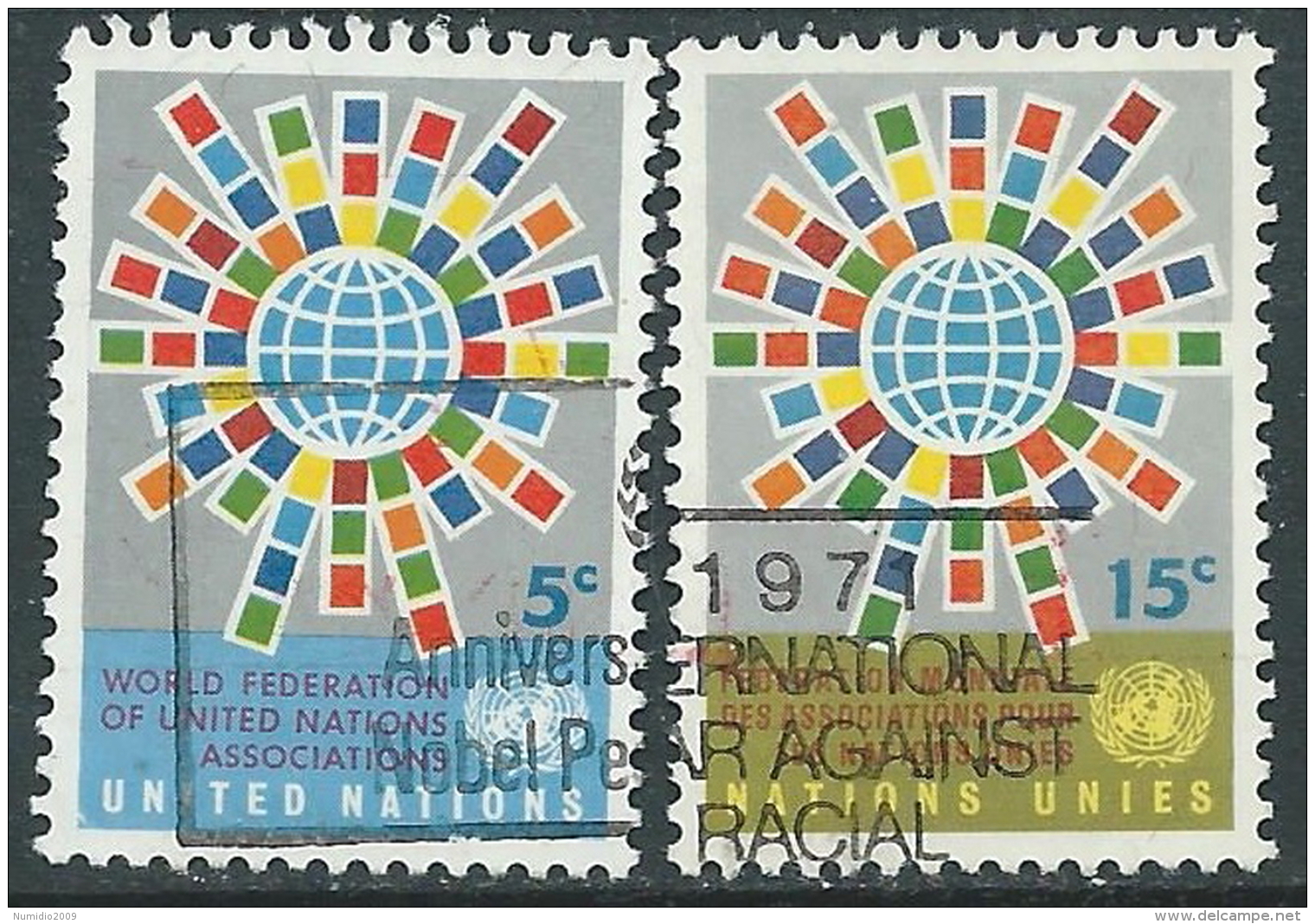 1966 NAZIONI UNITE NEW YORK USATO FEDERAZIONE MONDIALE DELLE ASSOCIAZIONI Z18-8 - Used Stamps