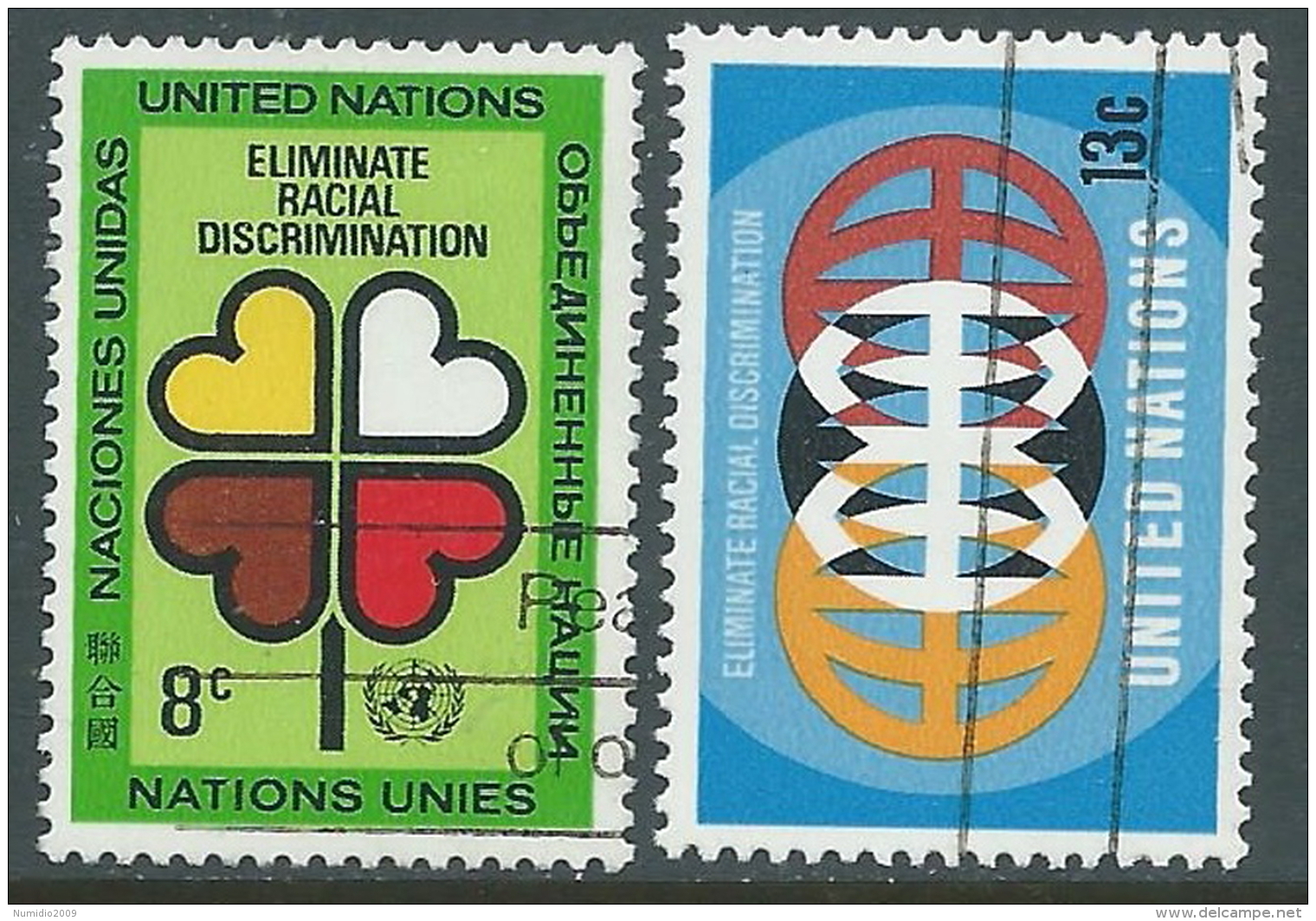 1971 NAZIONI UNITE NEW YORK USATO LOTTA CONTRO IL RAZZISMO - Z19-6 - Used Stamps