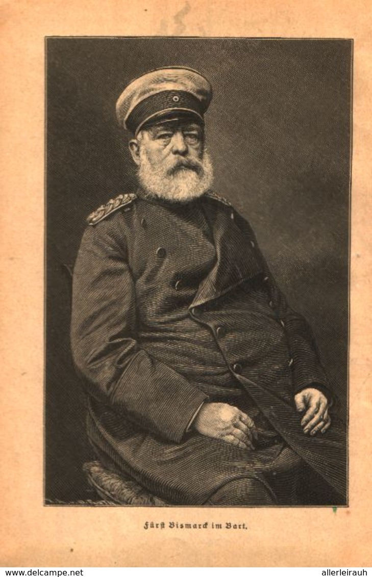 Fuerst Bismarck Im Bart / Druck, Entnommen Aus Kalender / 1884 - Bücherpakete