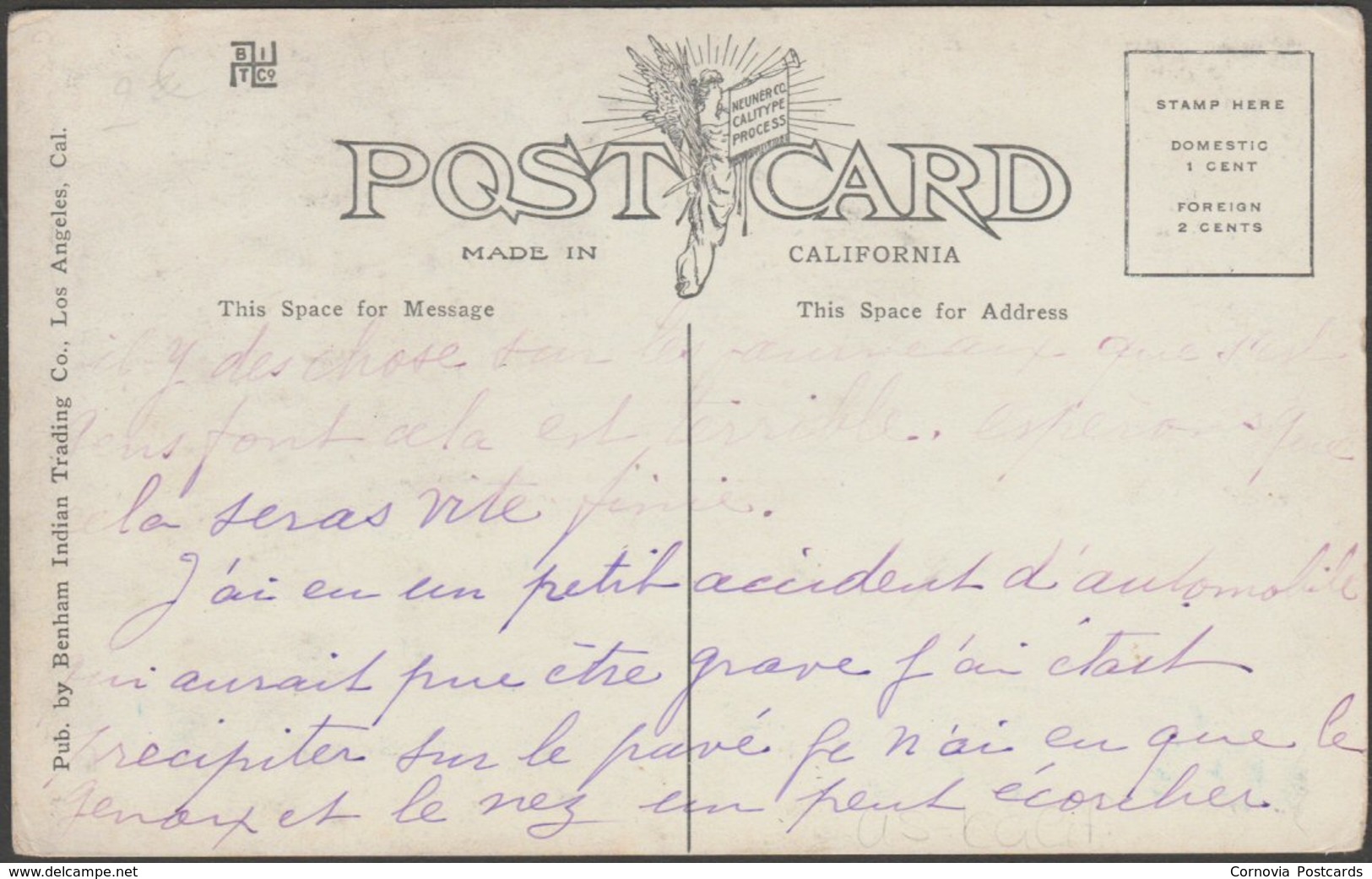 Hotel Virginia, Long Beach, California, C.1910 - Benham Indian Trading Co Postcard - Long Beach