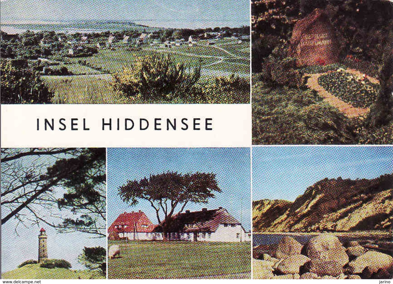 Mecklenburg-West Pomeania, Insel Hiddensee, Dornbusch Leuchtturm, Fischerhäusermint 1975 - Hiddensee