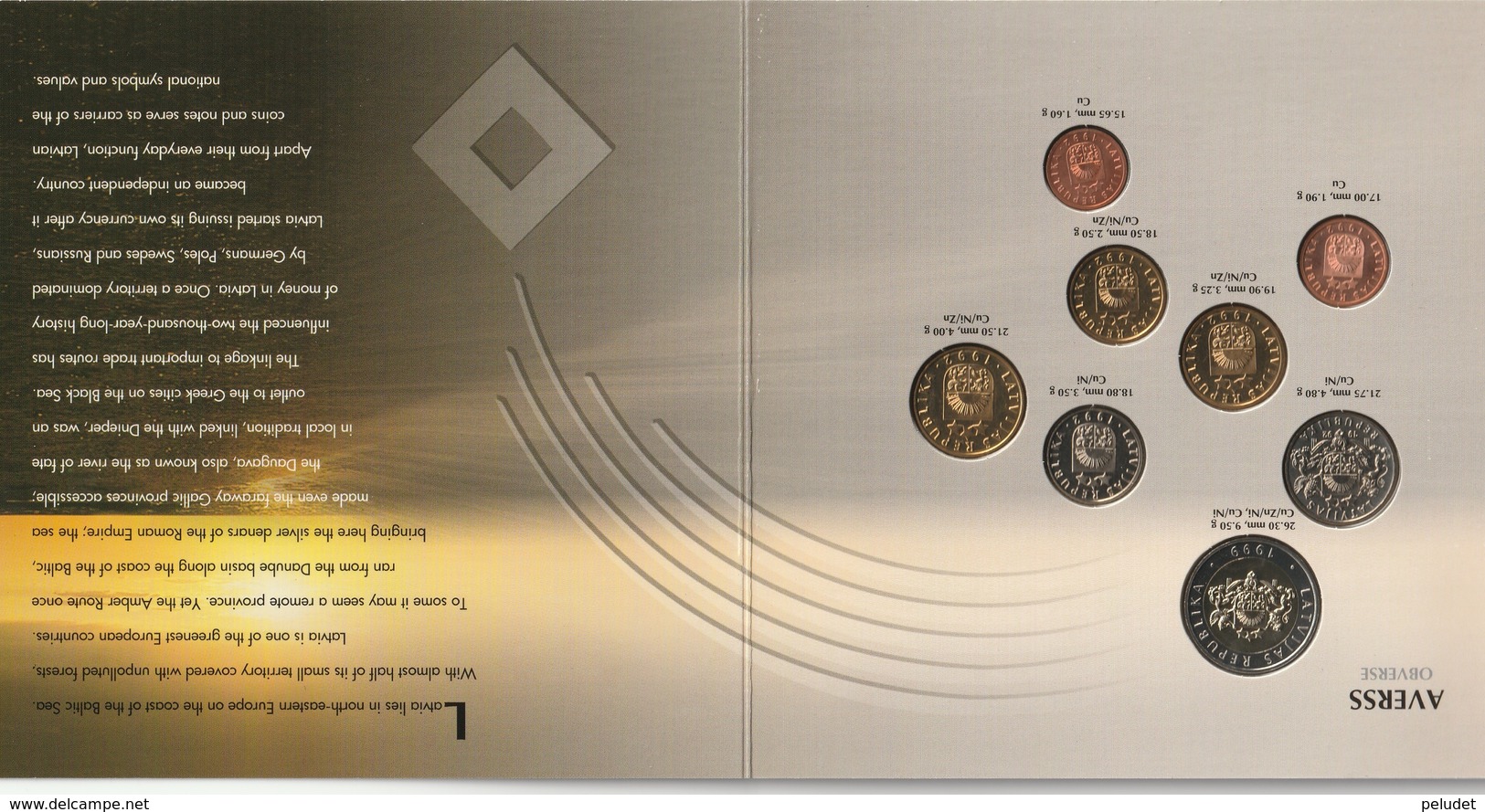 Latvia Coin Set 1992-1999 - Letland