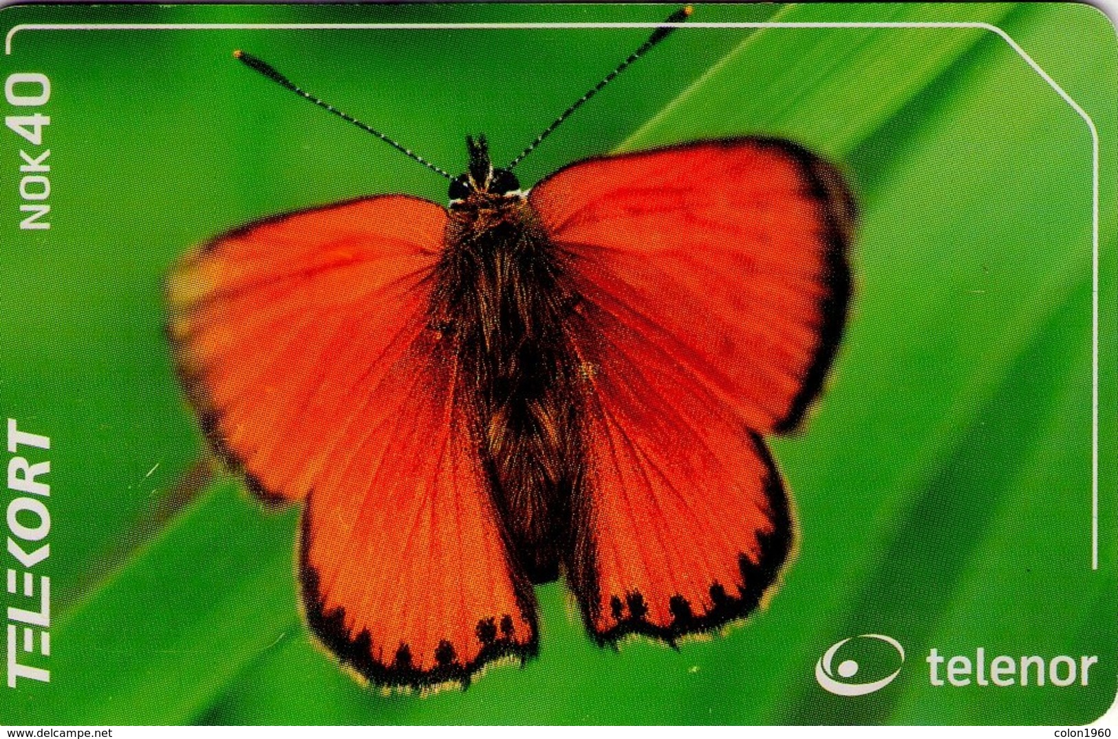 NORUEGA. N-208. Mariposas. Small Copper, Butterfly. 2001-07. (087) - Norvège
