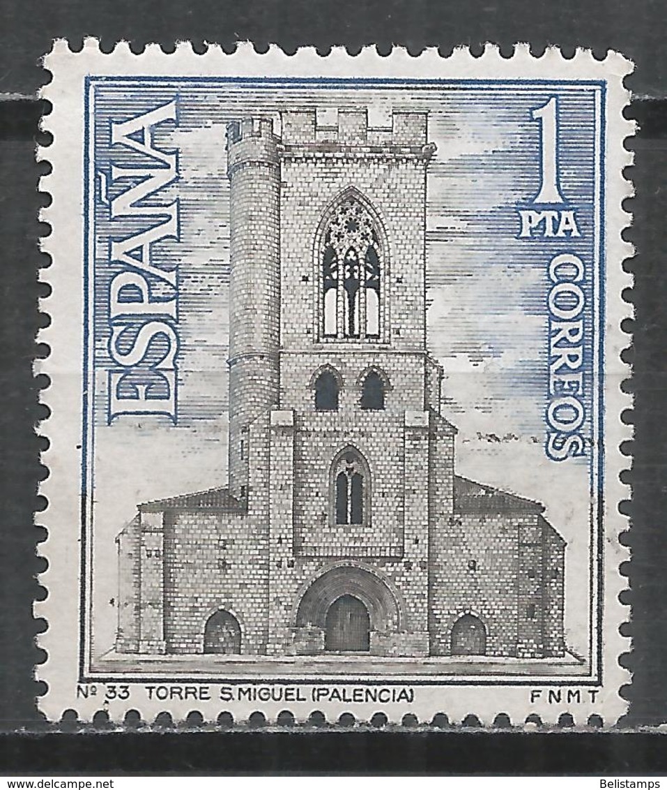 Spain 1967. Scott #1473 (M) Tower Of St. Miguel Church, Palencia * - Unused Stamps