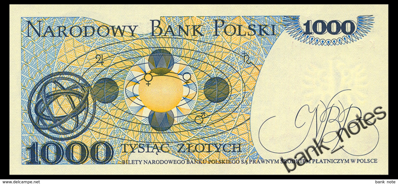 POLAND 1000 ZLOTYCH 1982 Pick 146c Unc - Poland