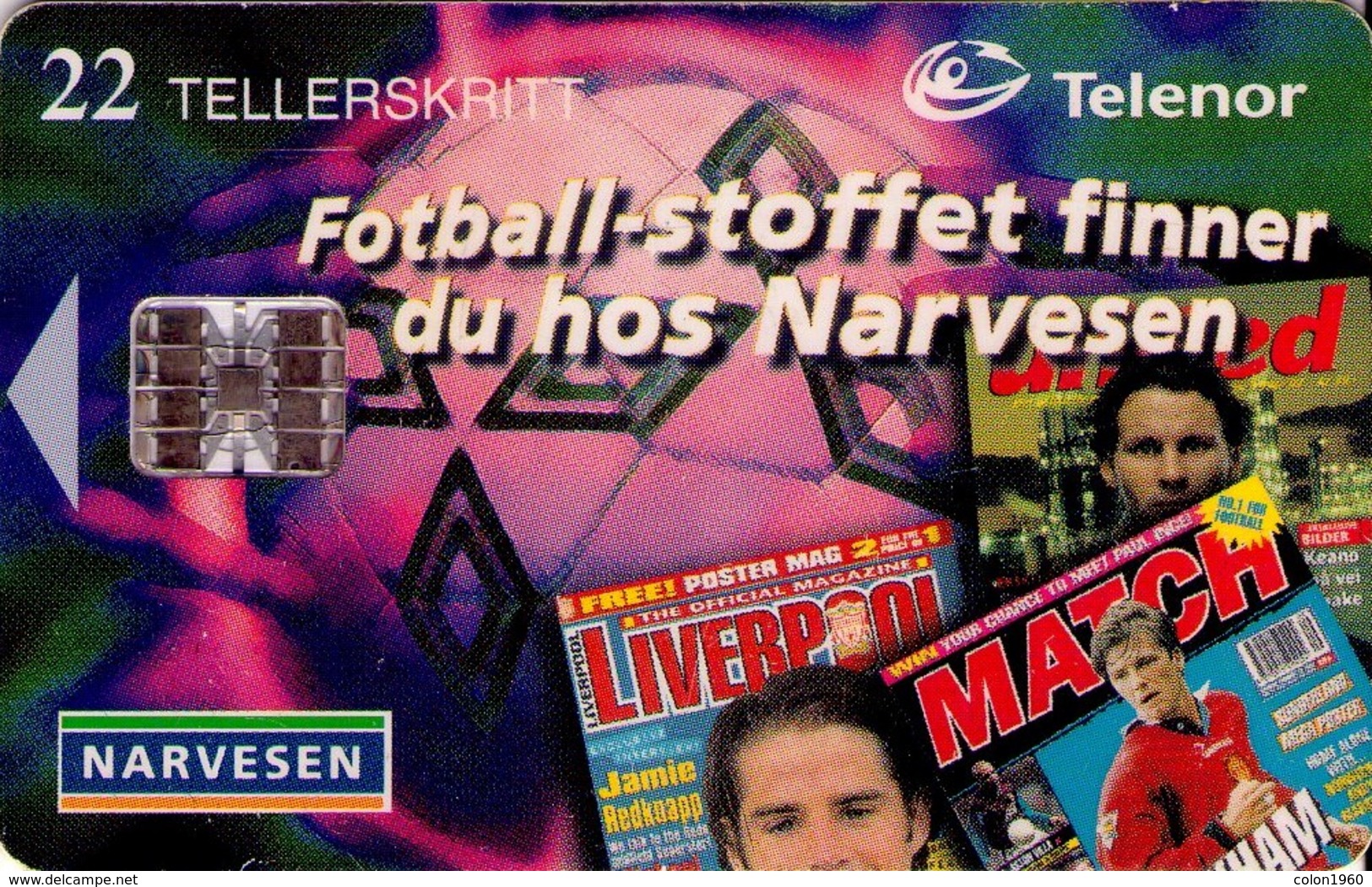 TARJETA TELEFONICA DE NORUEGA. N-119 (116) FUTBOL - Noruega