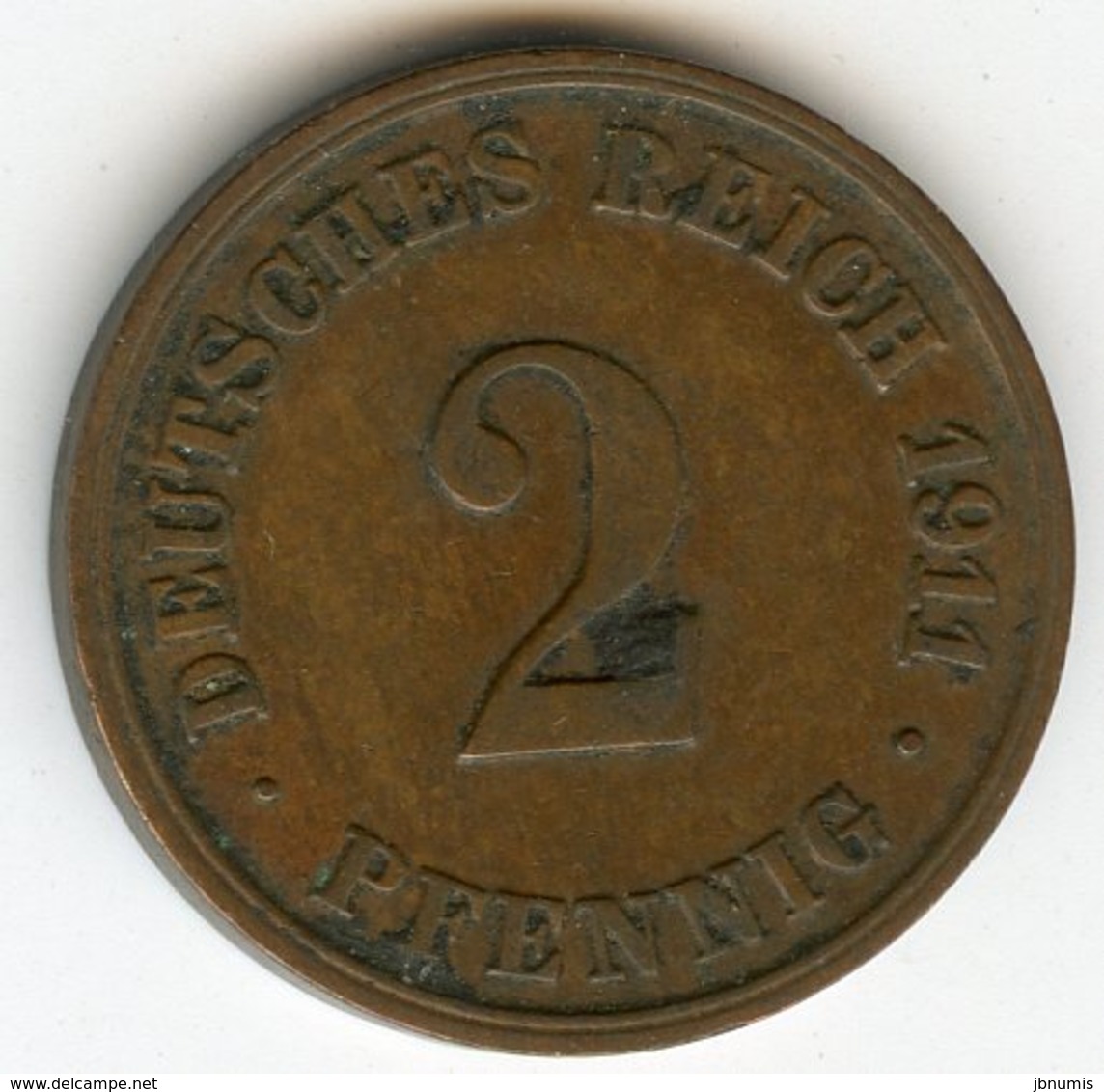 Allemagne Germany 2 Pfennig 1911 J J 11 KM 16 - 2 Pfennig