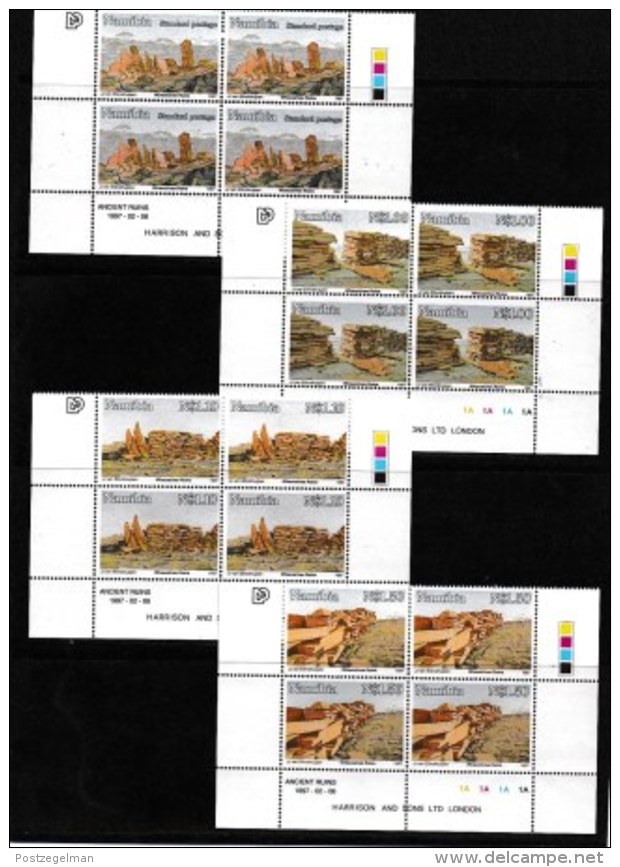 NAMIBIA, 1997, Mint Never Hinged Stamp(s), In Control Blocks, Ruins,  Michel 828-831, X199a - Namibië (1990- ...)