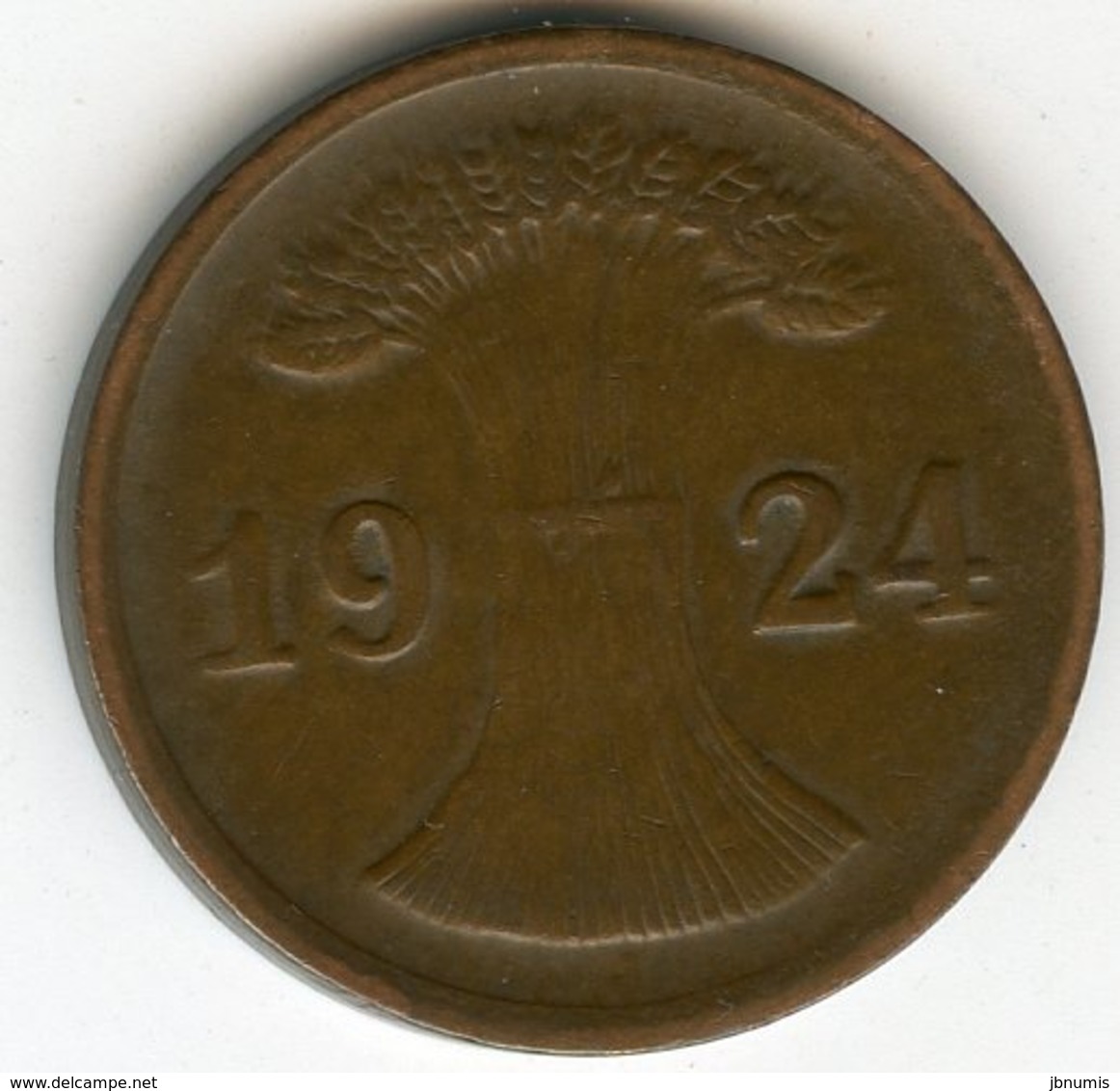 Allemagne Germany 2 Reichspfennig 1924 J J 314 KM 38 - 2 Rentenpfennig & 2 Reichspfennig