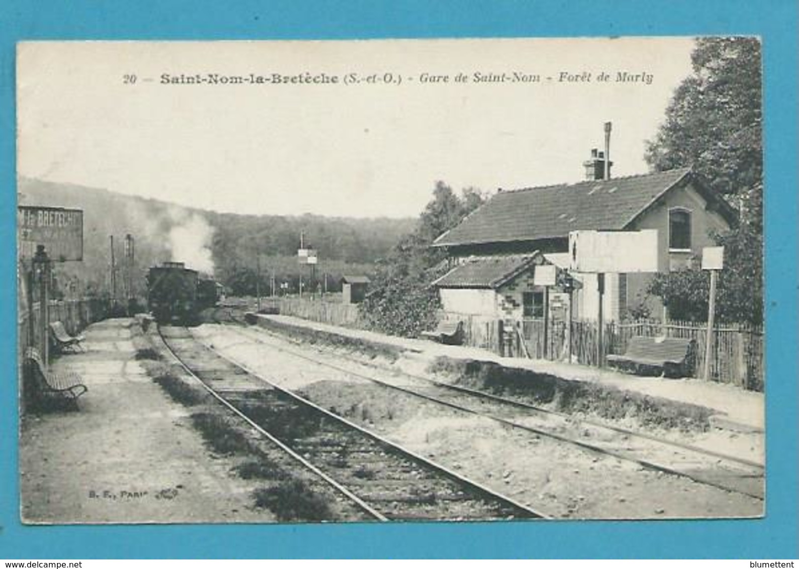 CPA Chemin De Fer Arrivée D'un Train Gare De Saint-Nom - Forêt De Marly SAINT-NOM-LA-BRETECHE 78 - St. Nom La Breteche