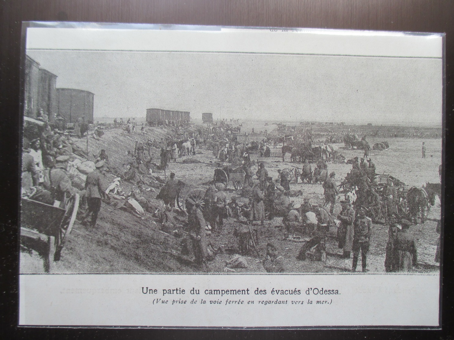 1919 -  ODESSA Одесса - Le Campement Des Réfugiés - Coupure De Presse Originale(Encart Photo) - Documents Historiques