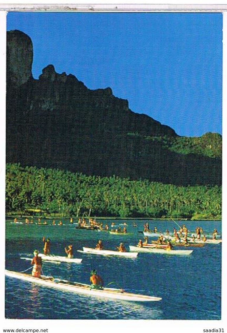 BORA  BORA  PECHE  AUX  CAILLOUX   STONEFISHING      TBE   CPM     1V729 - Polynésie Française