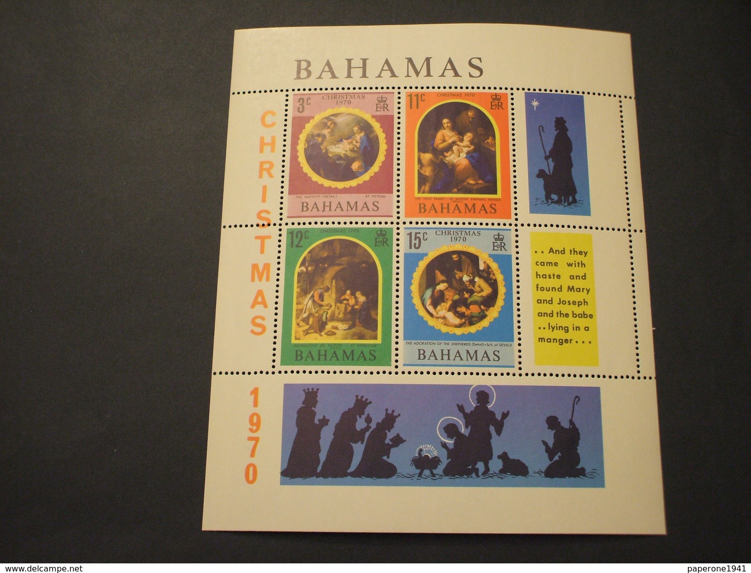 BAHAMAS  - BF 1970 NATALE QUADRI - NUOVI(++) - Bahamas (1973-...)