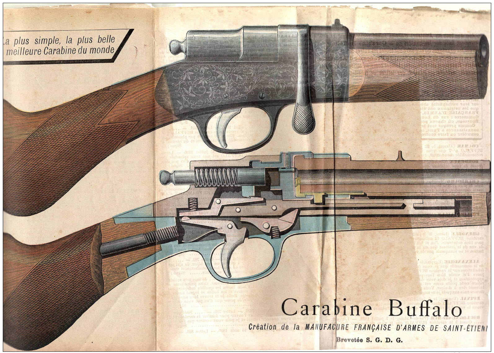 Manufacture Française Armes St Etienne N°44    1896 - Advertising