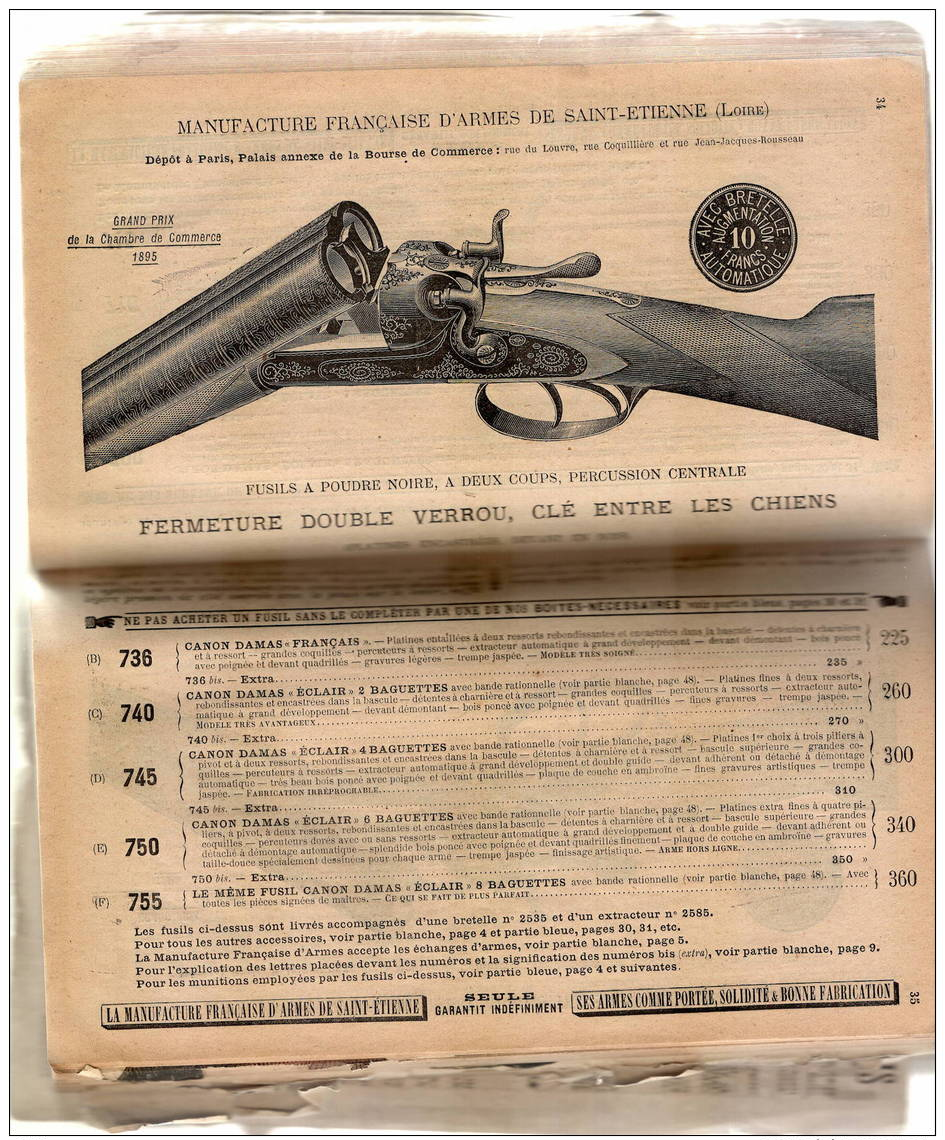 Manufacture française Armes St Etienne n°44    1896