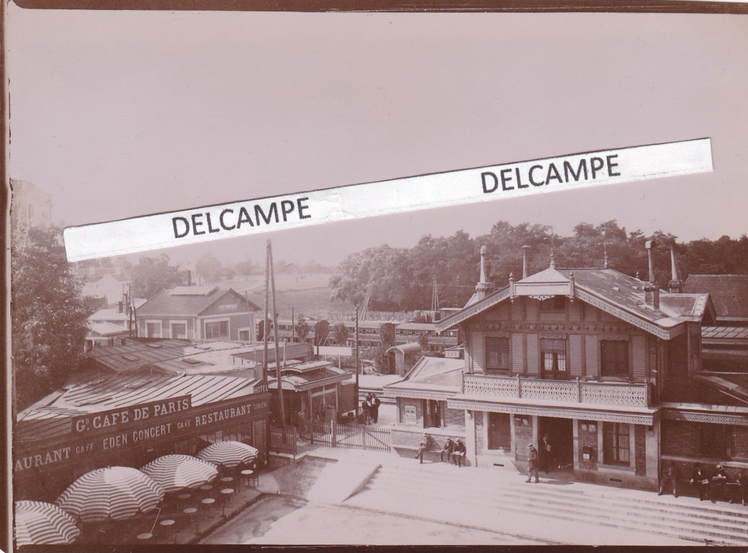 JOINVILLE LE PONT 1898 - Photo Originale De La Perspective Sur La Gare ( Val De Marne ) - Lieux