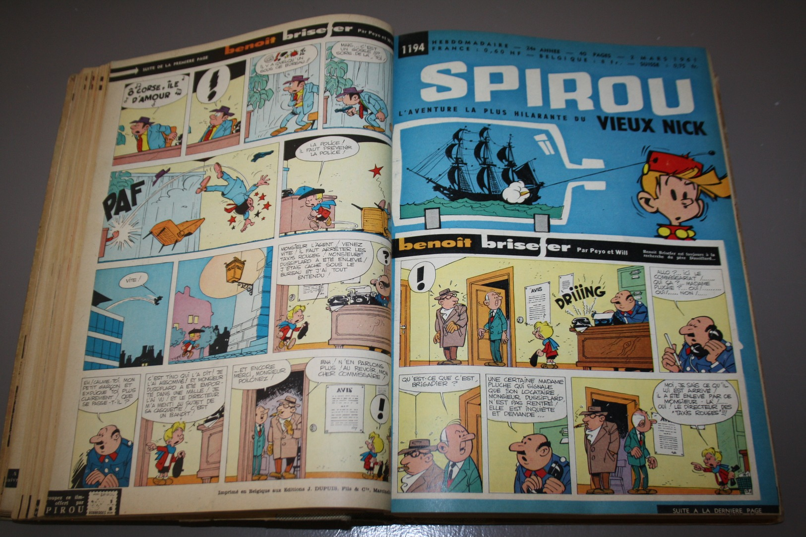 Reliure De Spirou 1961 De1186 A 1211 - Spirou Magazine