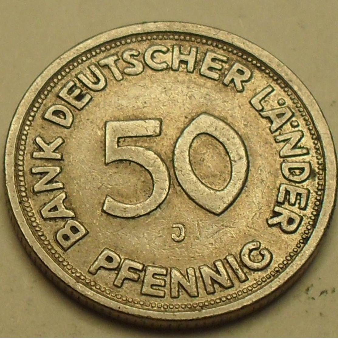 1949 - Allemagne - Germany - 50 PFENNIG, (J), KM 104 - 50 Pfennig