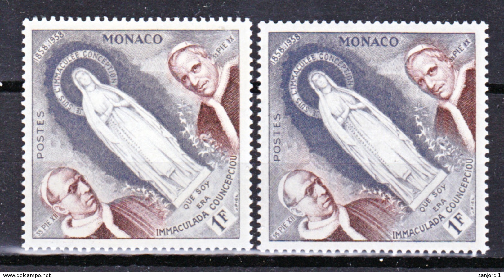 Monaco  492 Variété Cheveux Et Visage Gris Et Normal Neuf ** TB  MNH Sin Charnela - Variétés