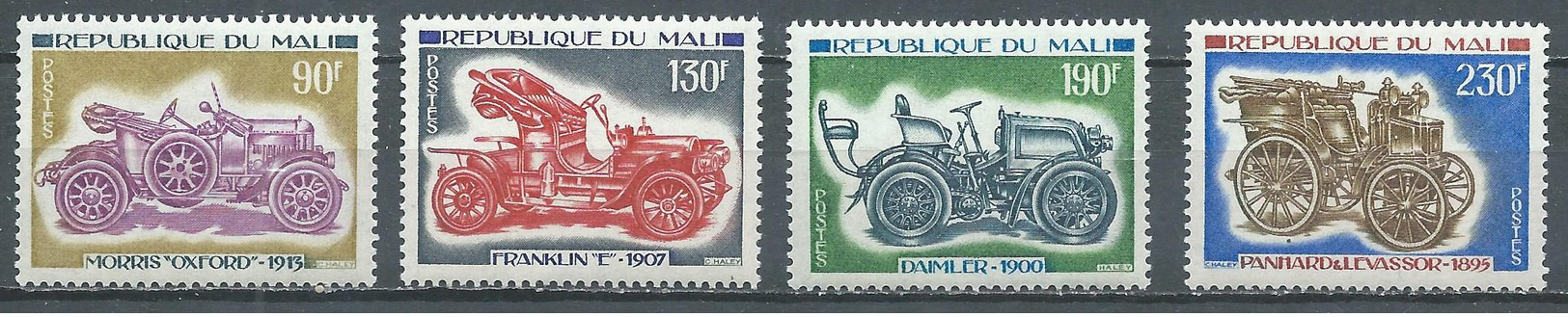 Mali YT N°241/244 Anciennes Automobiles Neuf ** - Mali (1959-...)