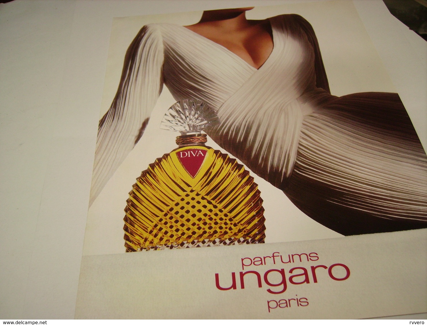 ANCIENNE   PUBLICITE PARFUM DIVA DE UNGARO 1986 - Productos De Belleza