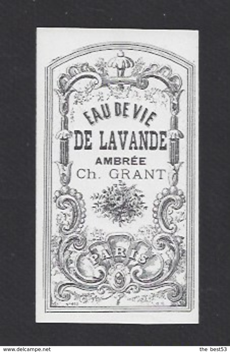Etiquette D'Eau De Vie De Lavande Ambrée   -  Ch. Grant Parfumeur à Paris - Other & Unclassified