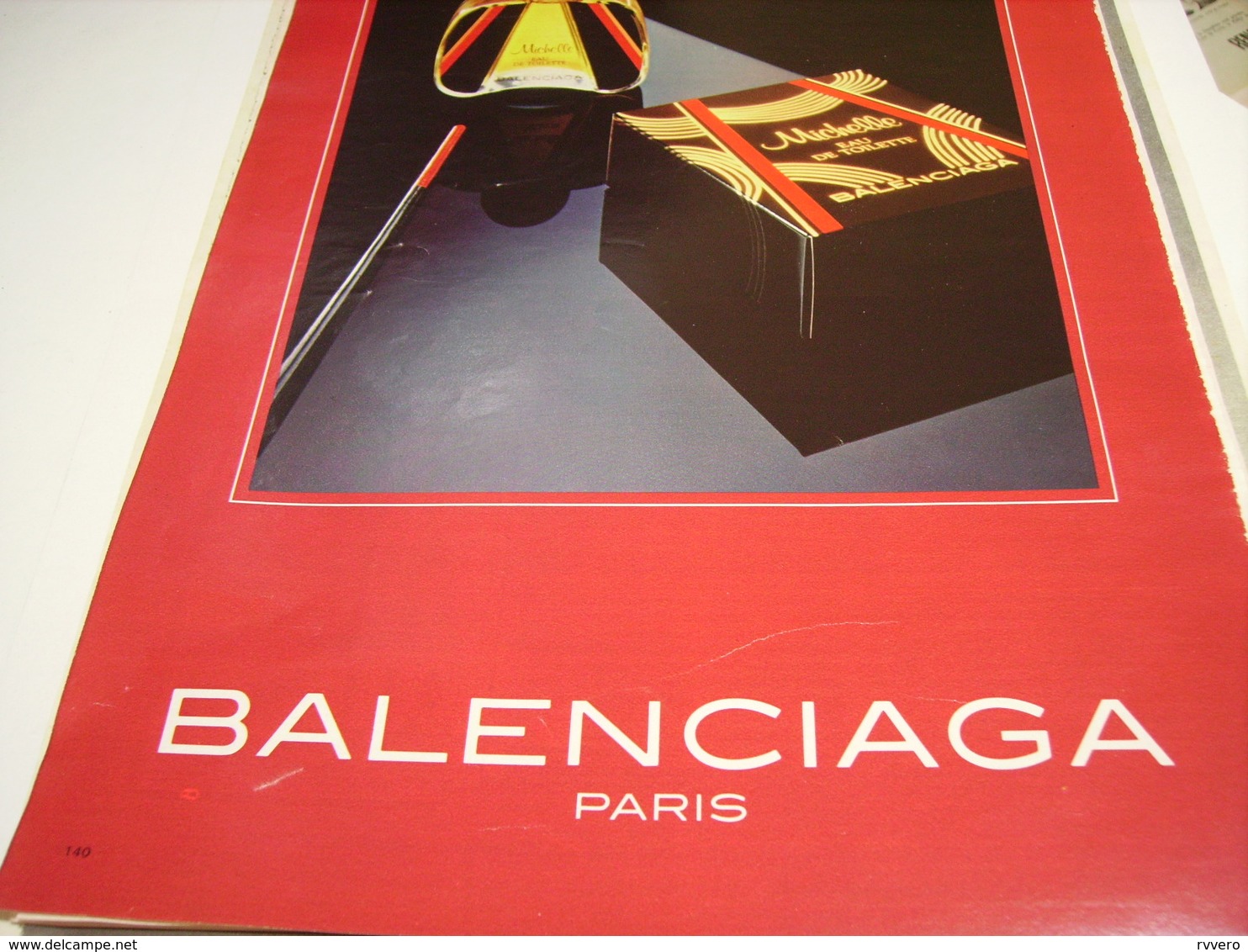 ANCIENNE PUBLICITE PARFUM MICHELLE  DE  BALENCIAGA  1980 - Other & Unclassified