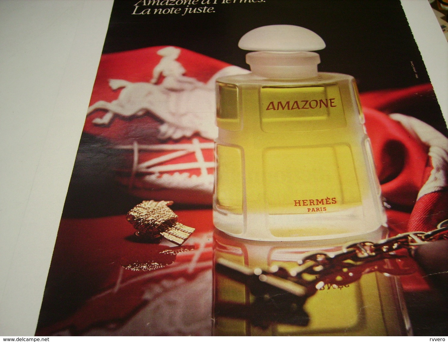 ANCIENNE   PUBLICITE PARFUM AMAZONE DE HERMES 1980 - Autres & Non Classés