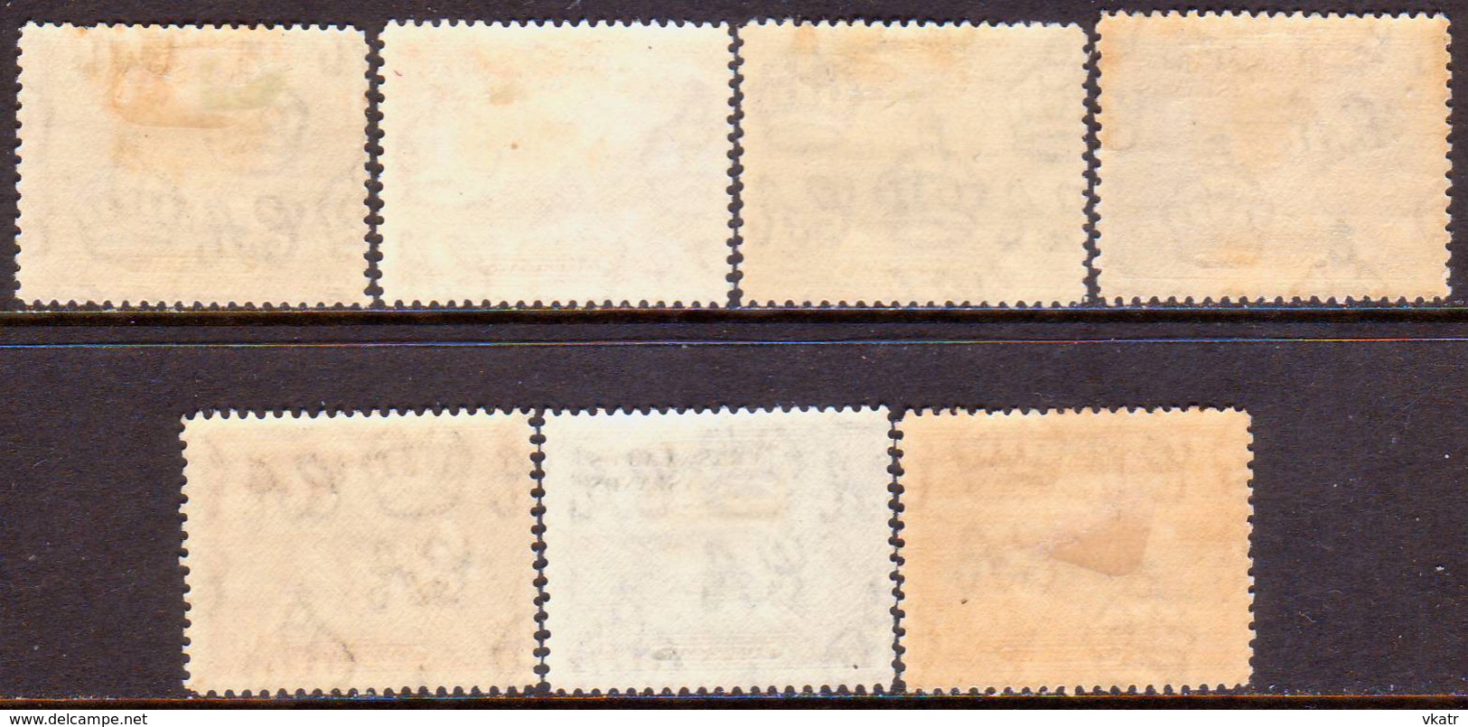 TURKS AND CAICOS ISLANDS 1938-45 SG #195a//202a Part Set 7 Stamps Of 14 MH - Turks And Caicos