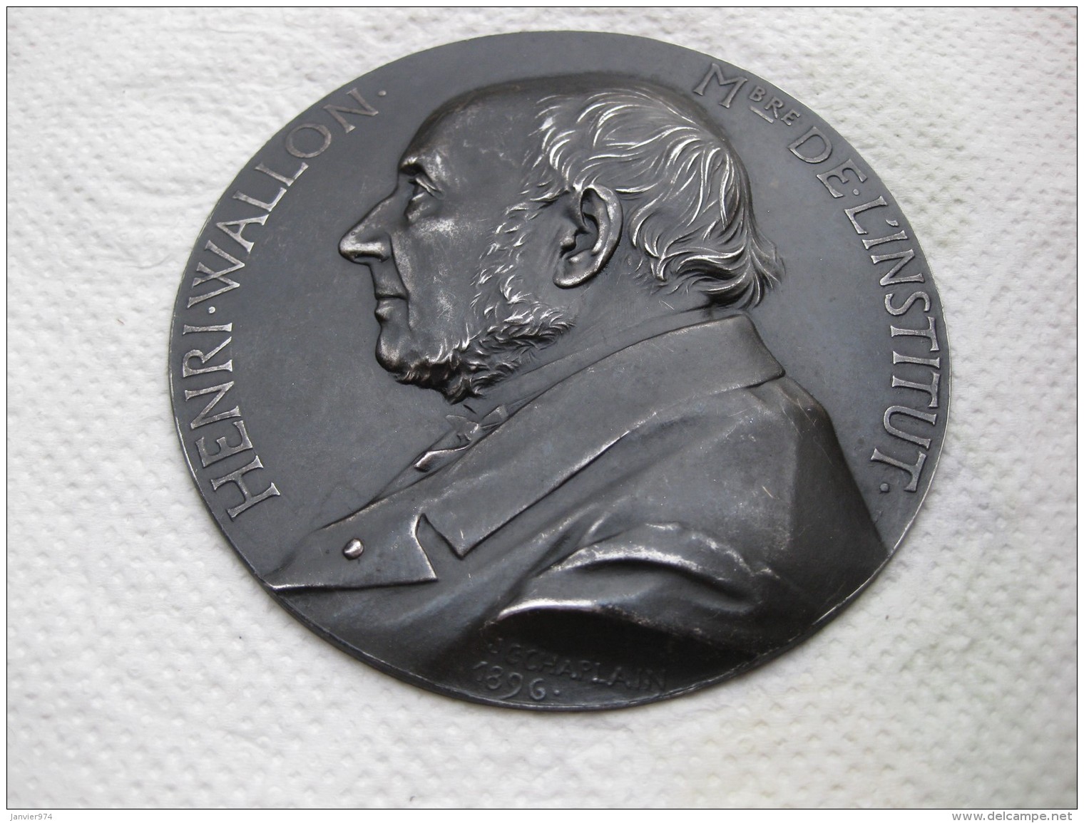 Médaille Henri WALLON Sénateur Académicien  Par CHAPLAIN 1896 - Autres & Non Classés