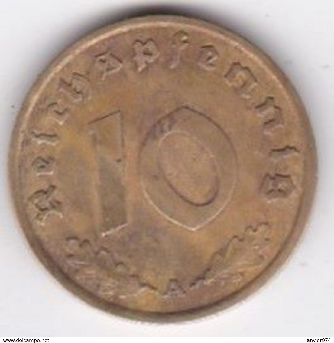 10 Reichspfennig 1939 A BERLIN. Bronze-aluminium - 10 Reichspfennig