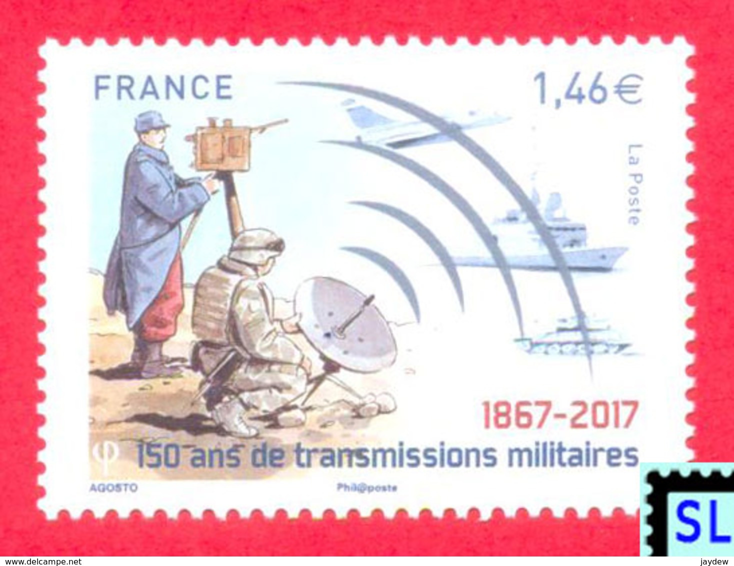 France Stamps 2017, Military Transmissions, Ship, Plane, MNH - Other & Unclassified