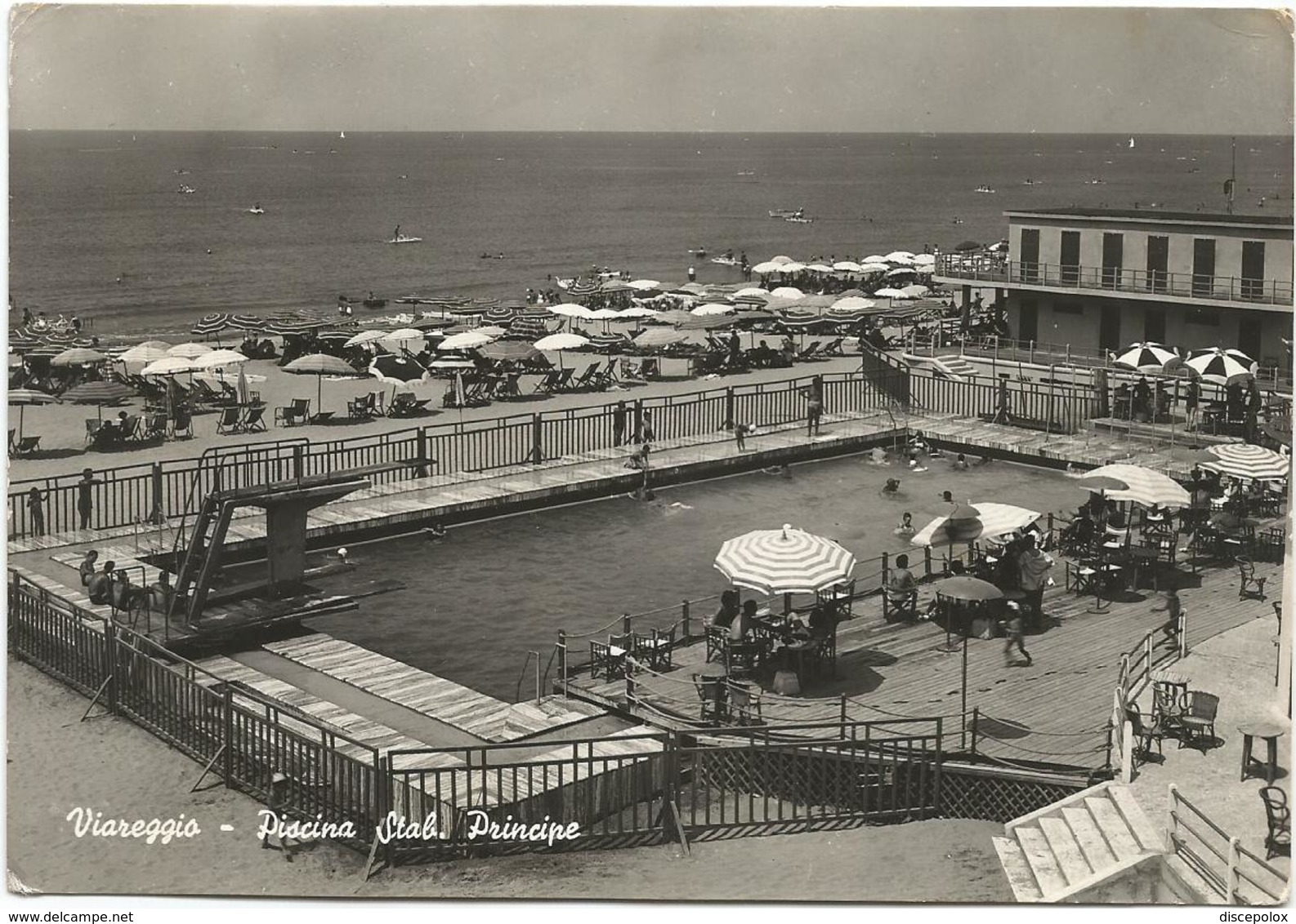 X1745 Viareggio (Lucca) - Piscina Dello Stabilimento Principe / Viaggiata 1954 - Viareggio